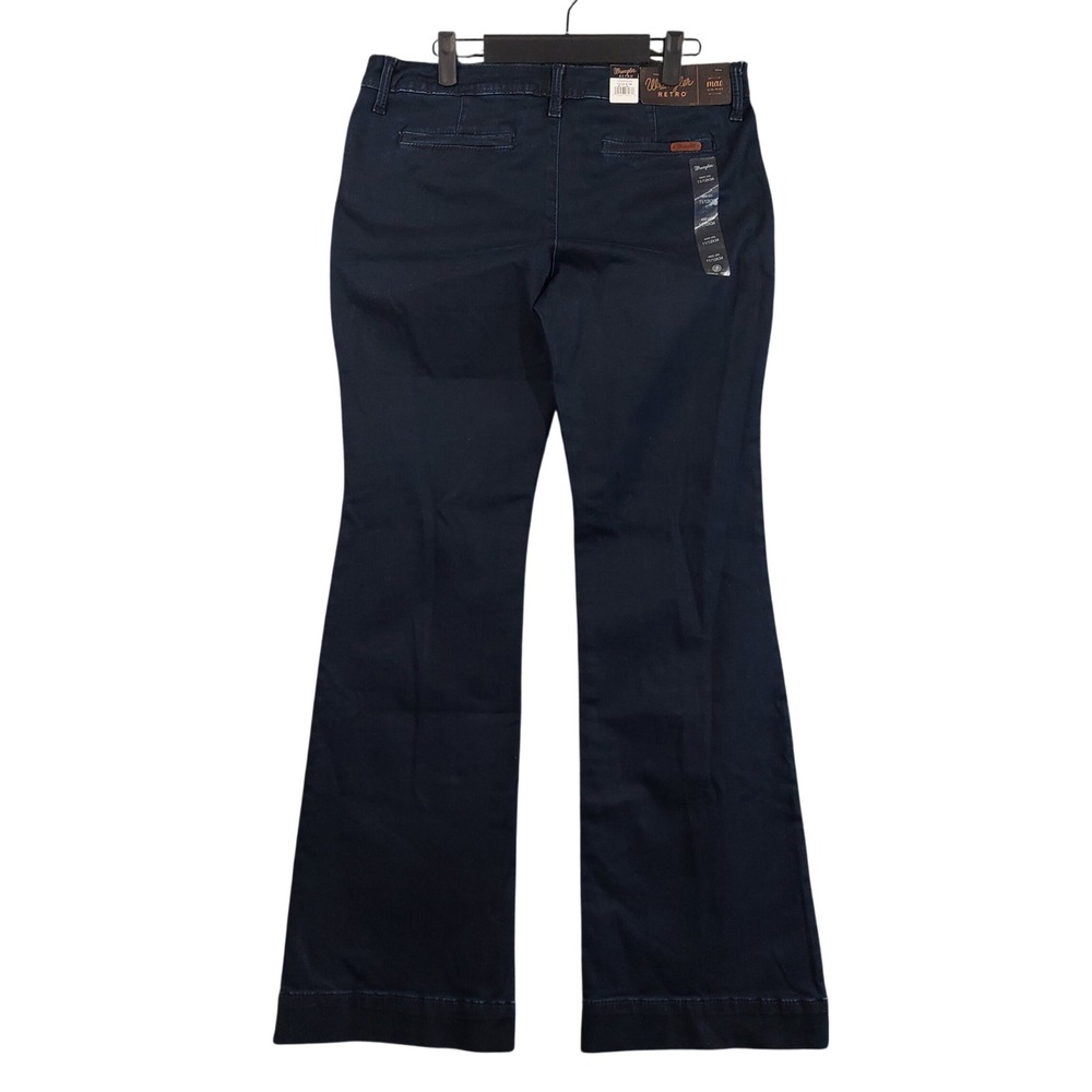 Wrangler Retro Mae Jeans Womens 11/12x34 Dark Wash Wide Leg Mid Rise 32x34